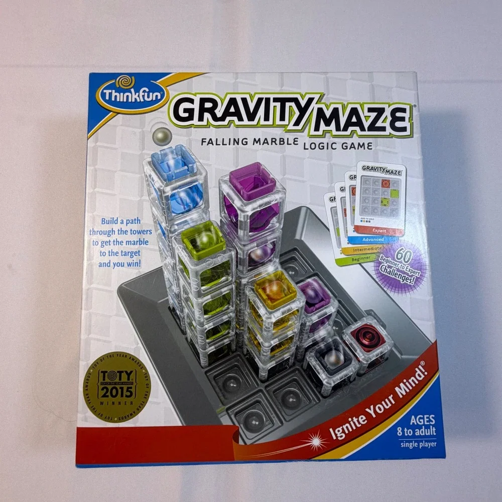 ThinkFun Gravity Maze Falling Marble Logic Game STEM Toy 60 Challenges